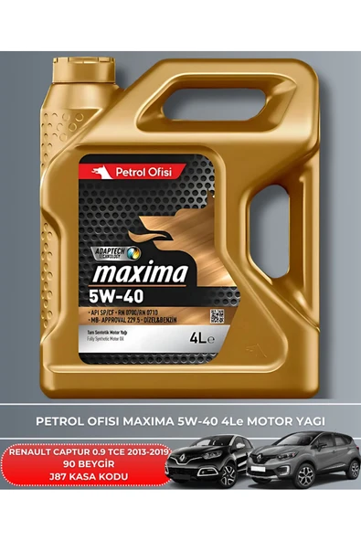 Petrol Ofisi RENAULT CAPTUR 0.9 TCE 2013-2014-2015-2016-2017-2018-2019 90 BEYGİR FİLTRE - YAĞ BAKIM SETİ - Resim 5