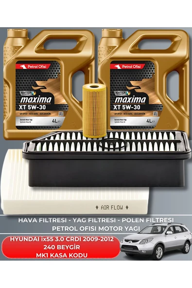 Petrol Ofisi HYUNDAI IX55 3.0 CRDI 2009-2010-2011-2012 240 BEYGİR BAKIM SETİ ürün görseli
