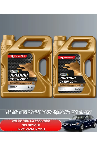 Petrol Ofisi VOLVO S80 4.4 2008-2009-2010 315 BEYGİR FİLTRE - YAĞ BAKIM SETİ - Resim 5