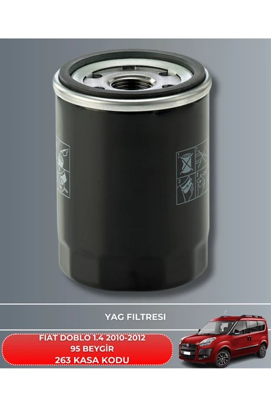 Petrol Ofisi FIAT DOBLO 1.4 2010-2011-2012 95 BEYGİR FİLTRE - YAG BAKIM SETİ - Resim 3
