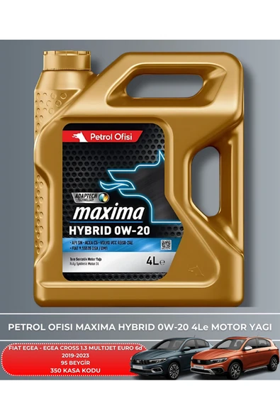 Petrol Ofisi FIAT EGEA EGEA CROSS 1.3 MULTIJET EURO 6-6d 2019-2020-2021-2022-2023 95 BEYGİR FİLTRE YAG BAKIM SET - Resim 5