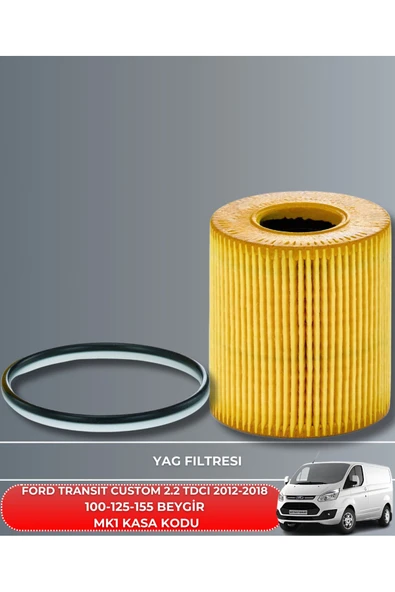 Petrol Ofisi FORD TRANSIT CUSTOM 2.2 TDCI 2012-2013-2014-2015-2016-2017-2018 100-125-155 FİLTRE YAĞ BAKIM SETİ - Resim 3