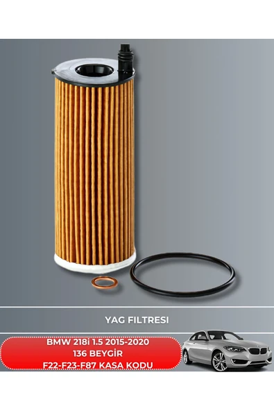 Petrol Ofisi BMW 218i 1.5 2015-2016-2017-2018-2019-2020 136 BEYGİR FİLTRE - YAĞ BAKIM SETİ - Resim 3
