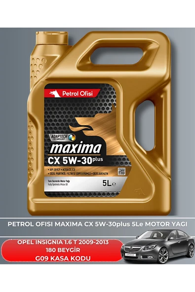 Petrol Ofisi OPEL INSIGNIA 1.6 T 2009-2010-2011-2012-2013 180 BEYGİR FİLTRE - YAG BAKIM SETİ - Resim 5