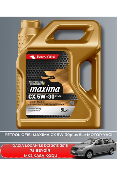 Petrol Ofisi DACİA LOGAN 1.5 DCI 2013-2014-2015-2016 75 BEYGİR FİLTRE - YAĞ BAKIM SETİ - Resim 5