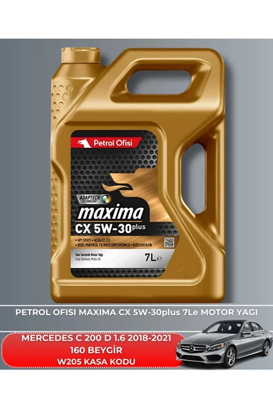 Petrol Ofisi MERCEDES C 200 D 1.6 2018-2019-2020-2021 160 BEYGİR FİLTRE - YAĞ BAKIM SETİ - 5