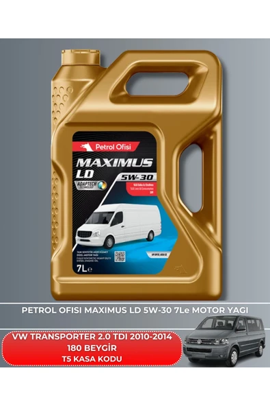 Petrol Ofisi VOLKSWAGEN TRANSPORTER 2.0 TDI 2010-2011-2012-2013-2014 180 BEYGİR FİLTRE - YAĞ BAKIM SETİ - Resim 5