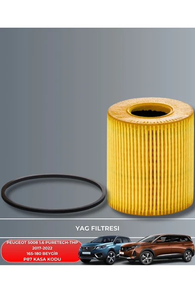 Petrol Ofisi PEUGEOT 5008 1.6 PURETECH 2017-2018-2019-2020-2021-2022 165-180 BEYGİR FİLTRE - YAG BAKIM SETİ - Resim 3