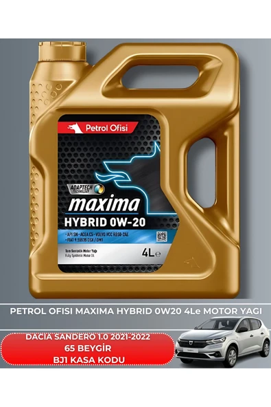 Petrol Ofisi DACİA SANDERO 1.0 2021-2022 65 BEYGİR FİLTRE - YAĞ BAKIM SETİ - Resim 5