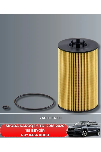 Petrol Ofisi SKODA KAROQ 1.6 TDI 2018-2019-2020 115 BEYGİR FİLTRE - YAĞ BAKIM SETİ - Resim 3