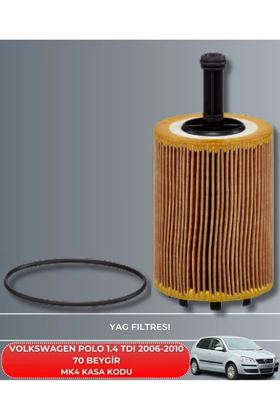 Petrol Ofisi VOLKSWAGEN POLO 1.4 TDI 2006-2007-2008-2009-2010 70 BEYGİR FİLTRE - YAĞ BAKIM SETİ - Resim 3