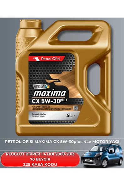 Petrol Ofisi PEUGEOT BIPPER 1.4 HDI 2008-2009-2010-2011-2012-2013 70 BEYGİR FİLTRE - YAG BAKIM SETİ - Resim 5
