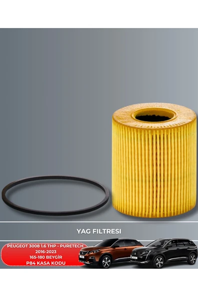Petrol Ofisi PEUGEOT 3008 1.6 THP-PURETECH 2016-2017-2018-2019-2020-2021-2022-2023 165-180 FİLTRE YAG BAKIM SETİ - Resim 3