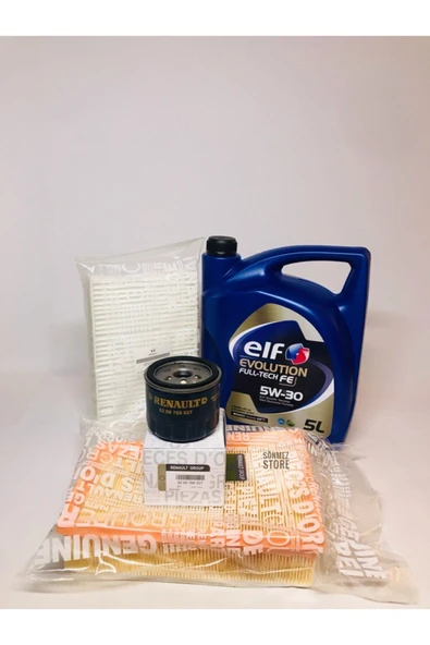 ELF Renault Fluence 1.5 Dci K9k 3plus 5w30 5lt 2010 Sonrası ürün görseli