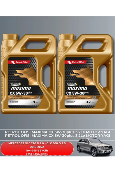 Petrol Ofisi MERCEDES GLC 220 D 2.0 - GLC 300 D 3.0 2019-2020-2021-2022 194-245 BEYGİR FİLTRE - YAĞ BAKIM SETİ - Resim 5