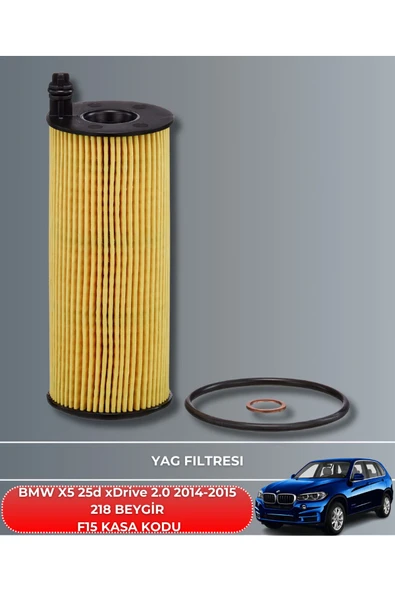 Petrol Ofisi BMW X5 25d xDrive 2.0 2014-2015 218 BEYGİR FİLTRE - YAĞ BAKIM SETİ - Resim 3