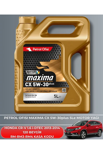 Petrol Ofisi HONDA CR-V 1.6 i-DTEC 2013-2014 120 BEYGİR BAKIM SETİ - Resim 5
