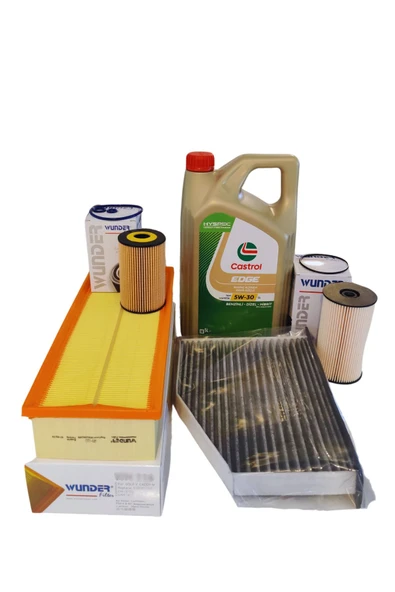 WUNDER VOLKSWAGEN BEETLE 1.6 TDİ FİLTRE CASTROL EDGE 5W30 YAĞ BAKIM SETİ ürün görseli
