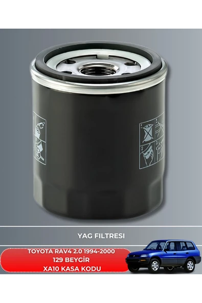 Petrol Ofisi TOYOTA RAV4 2.0 1994-1995-1996-1997-1998-1999-2000 129 BEYGİR FİLTRE - YAĞ BAKIM SETİ - Resim 3