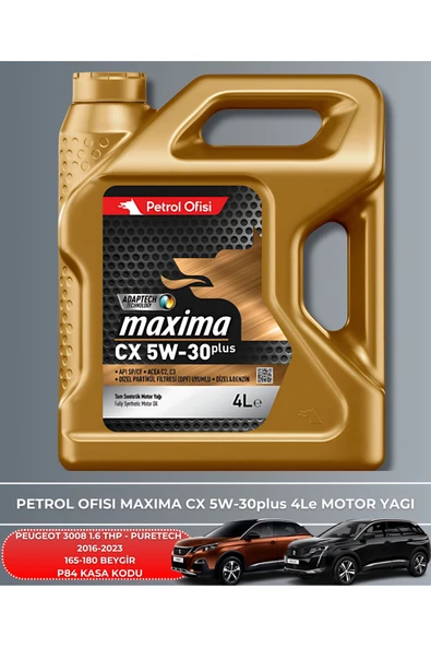 Petrol Ofisi PEUGEOT 3008 1.6 THP-PURETECH 2016-2017-2018-2019-2020-2021-2022-2023 165-180 FİLTRE YAG BAKIM SETİ - Resim 5