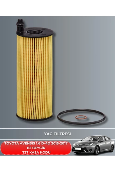 Petrol Ofisi TOYOTA AVENSIS 1.6 D-4D 2015-2016-2017 112 BEYGİR FİLTRE - YAĞ BAKIM SETİ - Resim 3