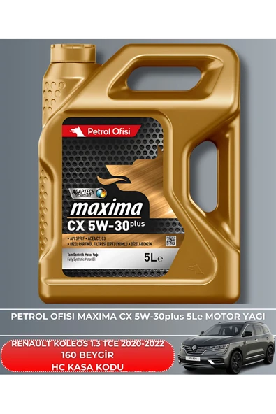 Petrol Ofisi RENAULT KOLEOS 1.3 TCE 2020-2021-2022 160 BEYGİR FİLTRE - YAĞ BAKIM SETİ - Resim 5