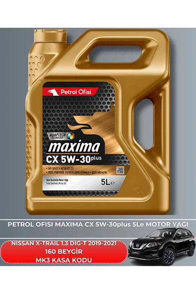 Petrol Ofisi NISSAN X-TRAIL 1.3 DIG-T 2019-2020-2021 160 BEYGİR FİLTRE - YAĞ BAKIM SETİ - Resim 5