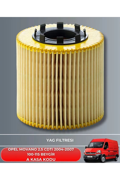 Petrol Ofisi OPEL MOVANO 2.5 CDTI 2004-2005-2006-2007 100-115 BEYGİR FİLTRE - YAG BAKIM SETİ - Resim 3