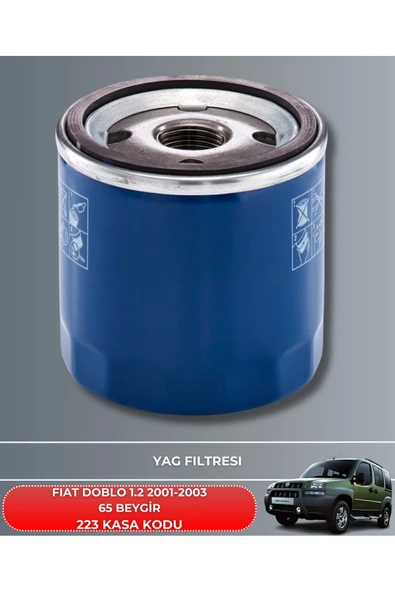 Petrol Ofisi FIAT DOBLO 1.2 2001-2002-2003 65 BEYGİR FİLTRE - YAG BAKIM SETİ - Resim 3