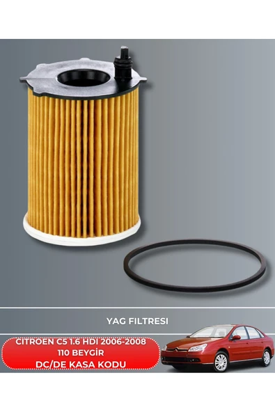 Petrol Ofisi CITROEN C5 1.6 HDI 2006-2007-2008 110 BEYGİR FİLTRE - YAG BAKIM SETİ - Resim 3