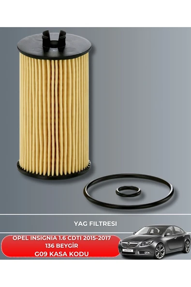 Petrol Ofisi OPEL INSIGNIA 1.6 CDTI 2015-2016-2017 136 BEYGİR FİLTRE - YAG BAKIM SETİ - Resim 3