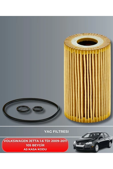 Petrol Ofisi VOLKSWAGEN JETTA 1.6 TDI 2009-2010-2011 105 BEYGİR FİLTRE - YAĞ BAKIM SETİ - Resim 3