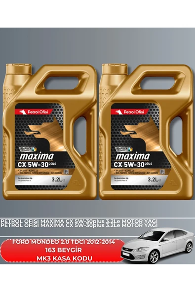 Petrol Ofisi Ford Mondeo 2.0 Tdcı 2012-2013-2014 163 Beygir Filtre - Yağ Bakım Seti Uyumlu - Resim 5