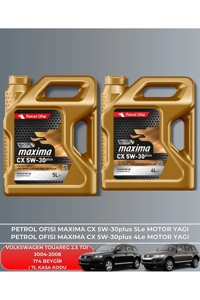 Petrol Ofisi VOLKSWAGEN TOUAREG 2.5 TDI 2004-2005-2006-2007-2008 174 BEYGİR FİLTRE - YAĞ BAKIM SETİ - Resim 5