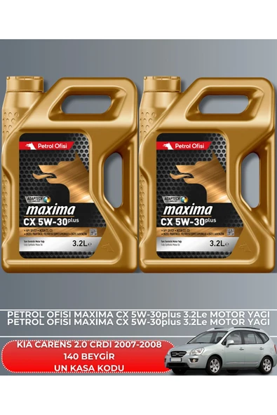 Petrol Ofisi KIA CARENS 2.0 CRDI 2007-2008 140 BEYGİR BAKIM SETİ - Resim 5