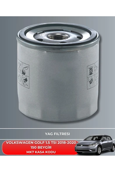 Petrol Ofisi VOLKSWAGEN GOLF 1.5 TSI 2018-2019-2020 150 BEYGİR FİLTRE - YAĞ BAKIM SETİ - Resim 3
