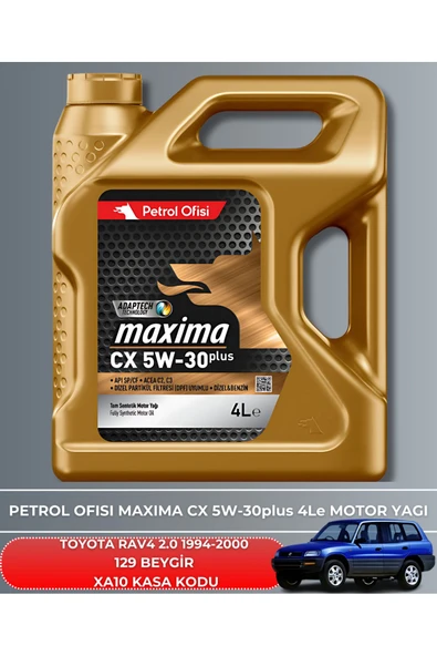 Petrol Ofisi TOYOTA RAV4 2.0 1994-1995-1996-1997-1998-1999-2000 129 BEYGİR FİLTRE - YAĞ BAKIM SETİ - Resim 4
