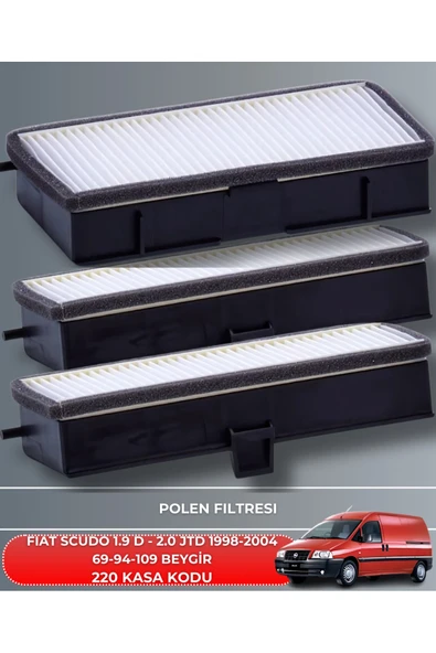 Petrol Ofisi FIAT SCUDO 1.9 D-TD 2.0 JTD 1998-1999-2000-2001-2002-2003-2004 69-94-109 BYGR FİLTRE YAG BAKIM SETİ - Resim 4