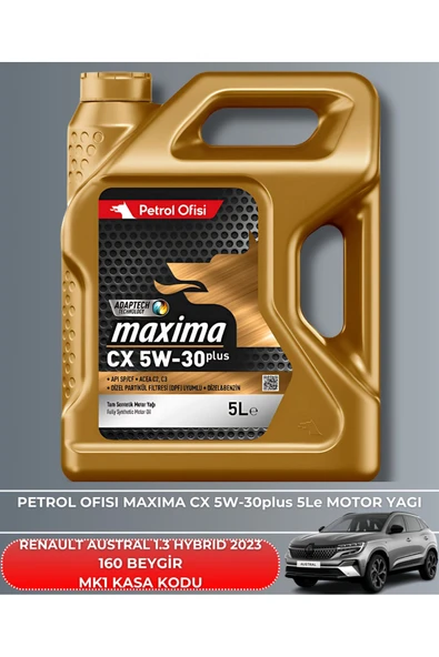 Petrol Ofisi RENAULT AUSTRAL 1.3 HYBRID 2023 160 BEYGİR FİLTRE - YAĞ BAKIM SETİ - Resim 5