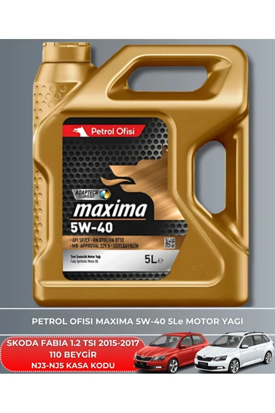 Petrol Ofisi SKODA FABIA 1.2 TSI 2015-2016-2017 110 BEYGİR FİLTRE - YAĞ BAKIM SETİ - Resim 5