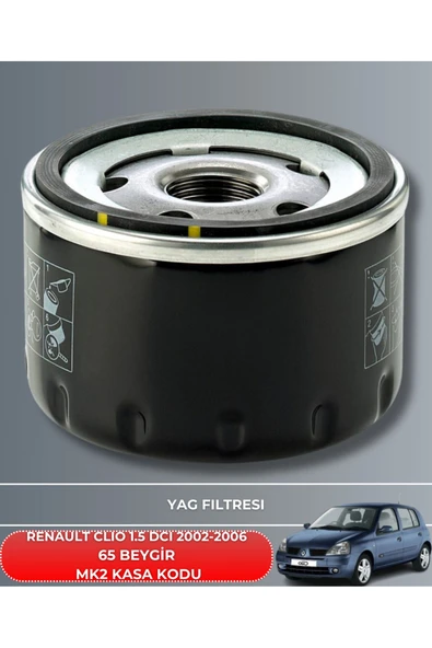Petrol Ofisi RENAULT CLIO 1.5 DCI 2002-2003-2004-2005-2006 65 BEYGİR FİLTRE - YAĞ BAKIM SETİ - Resim 3