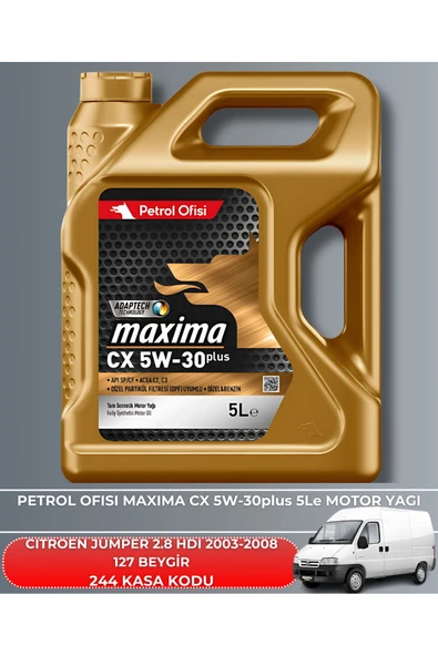 Petrol Ofisi CITROEN JUMPER 2.8 HDI 2003-2004-2005-2006-2007-2008 127 BEYGİR FİLTRE - YAG BAKIM SETİ - Resim 5