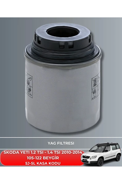 Petrol Ofisi SKODA YETI 1.2 TSI - 1.4 TSI 2010-2011-2012-2013-2014 105-122 BEYGİR FİLTRE - YAĞ BAKIM SETİ - Resim 3