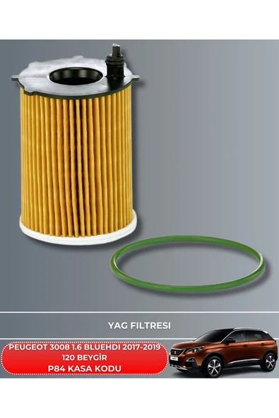 Petrol Ofisi PEUGEOT 3008 1.6 BLUEHDI 2017-2018-2019 120 BEYGİR FİLTRE - YAG BAKIM SETİ - Resim 3