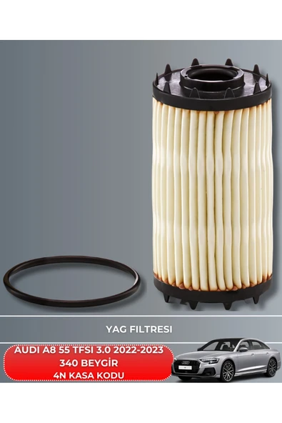 Petrol Ofisi AUDI A8 55 TFSI 3.0 2022-2023 340 BEYGİR FİLTRE - YAĞ BAKIM SETİ - Resim 3