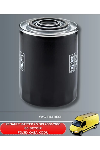 Petrol Ofisi RENAULT MASTER 2.5 DCI 2000-2001-2022-2003 80 BEYGİR FİLTRE - YAĞ BAKIM SETİ - Resim 3