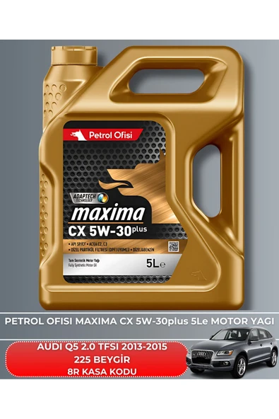 Petrol Ofisi AUDI Q5 2.0 TFSI 2013-2014-2015 225 BEYGİR FİLTRE - YAĞ BAKIM SETİ - Resim 5