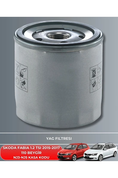 Petrol Ofisi SKODA FABIA 1.2 TSI 2015-2016-2017 110 BEYGİR FİLTRE - YAĞ BAKIM SETİ - Resim 3