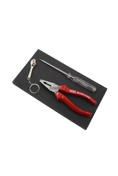 İzeltaş Pense ve Kontrol Kalemi Seti 2 Parça ( Anahtarlıklı) - İzeltaş 3020001002 - 2