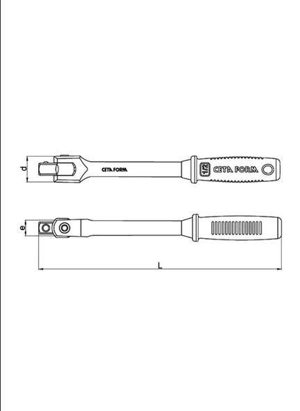 Ceta 1/2" Mafsallı Kol 375 mm - C21-38 - Resim 2